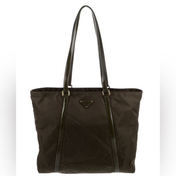 Prada Spazzolato-Trimmed Tessuto Shopping Tote. Very Good Condition - Picture 1 of 9